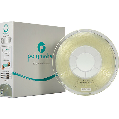 Polymaker 1.75mm PolyFlex TPU90 Filament (750g Clear)