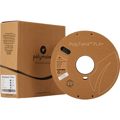 Polymaker 1.75mm PolyTerra PLA+ Filament (1kg Black)