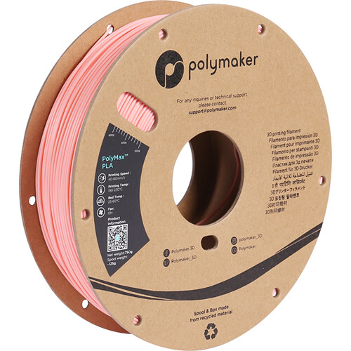 Polymaker 1.75mm PolyMax PLA Filament (750g Pink)