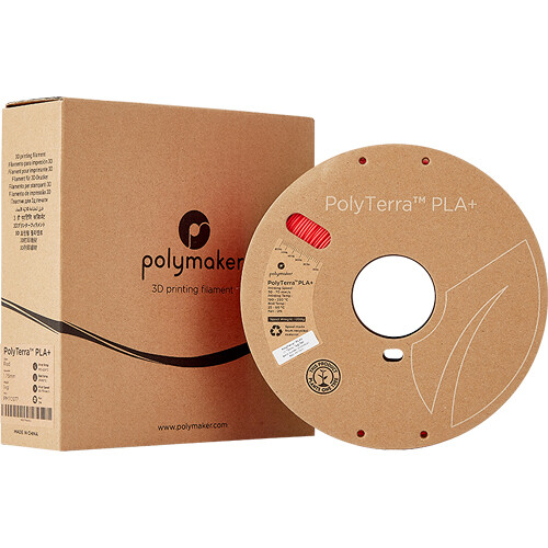 Polymaker 1.75mm PolyTerra PLA+ Filament (1kg Red)