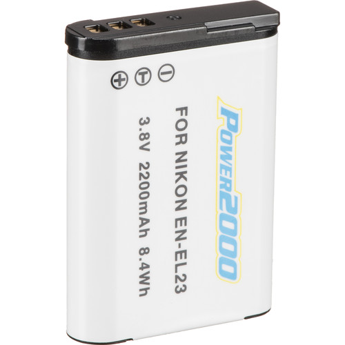 Power2000 EN-EL23 Rechargeable Lithium-Ion Battery (3.8V 2200mAh)