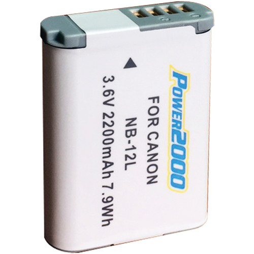 Power2000 NB-12L Lithium-Ion Battery Pack (3.6V 2200mAh)