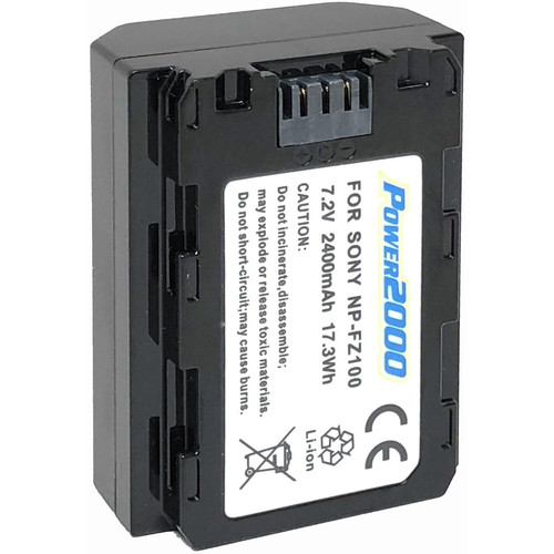 Power2000 NP-FZ100 Lithium-Ion Battery (7.2V 2400mAh)
