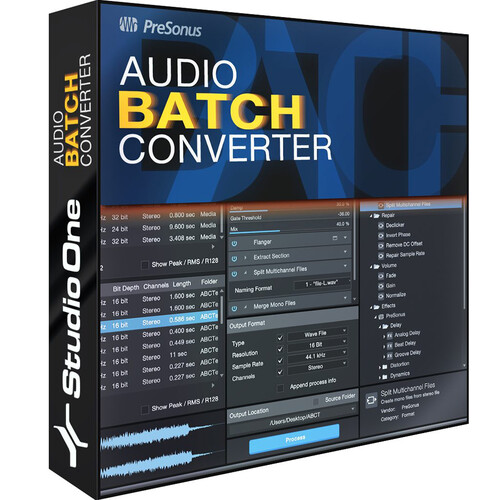 PreSonus Audio Batch Converter Add-On for Studio One DAW Software (Download)