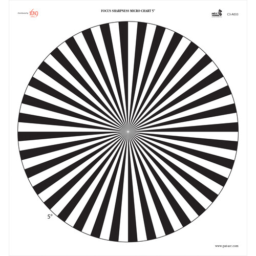 Pret a Tourner Focus Sharpness 5 Spherical Lens Test Magnetic Calibration Chart