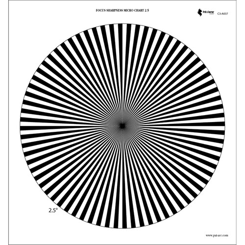 Pret a Tourner Focus Sharpness 2.5 Spherical Lens Test Magnetic Calibration Chart