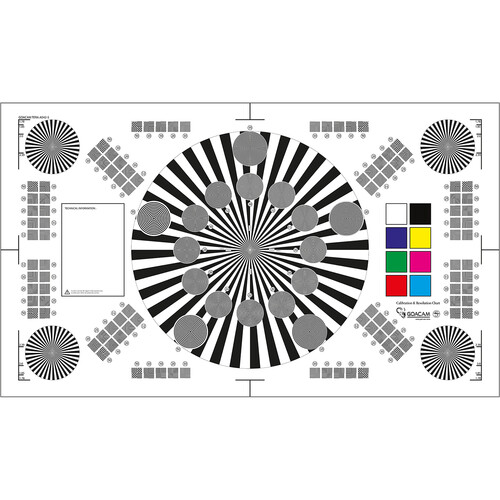 Pret a Tourner Goacam Tera 5 Calibration Resolution and Color Test Chart (21 x 35