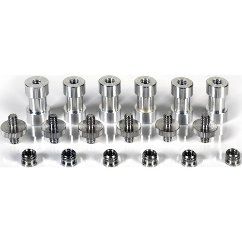 ProAm USA Light Stand Spigot Adapters Screw Adapters & Thread Converter Rings (6 Each)