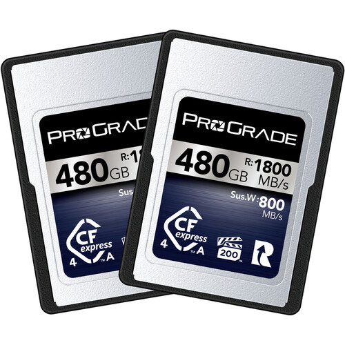 ProGrade Digital 480GB CFexpress 4.0 Type A Iridium Memory Card (2-Pack)