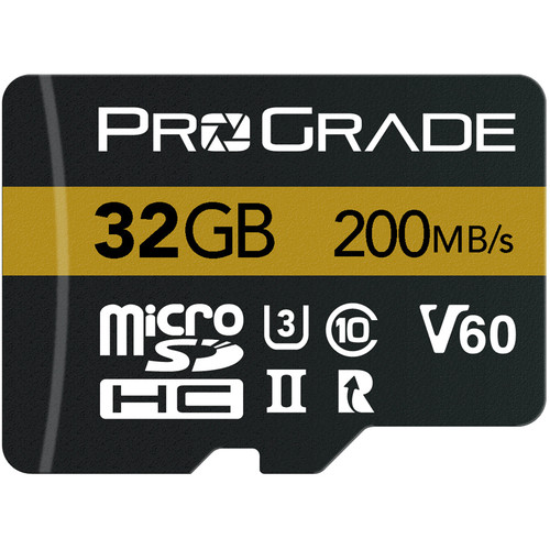 ProGrade Digital 32GB UHSII microSDHC Memory Card PGMSD32GBJBH