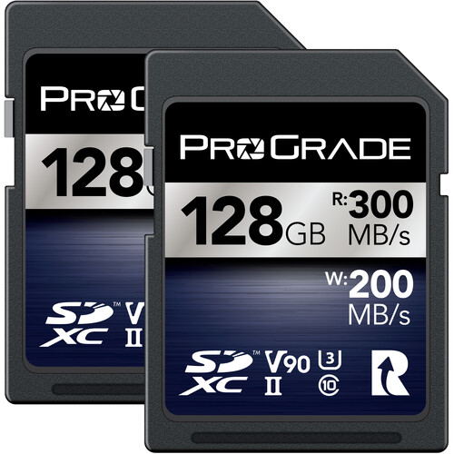 ProGrade Digital 128GB UHS-II SDXC Iridium Memory Card (2-Pack)