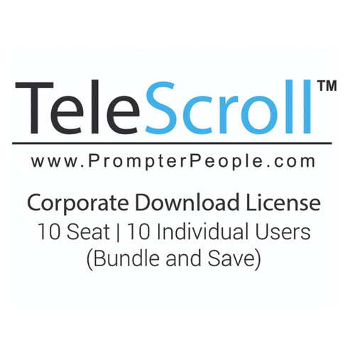 Prompter People TeleScroll Teleprompter Software (10-License Bundle)