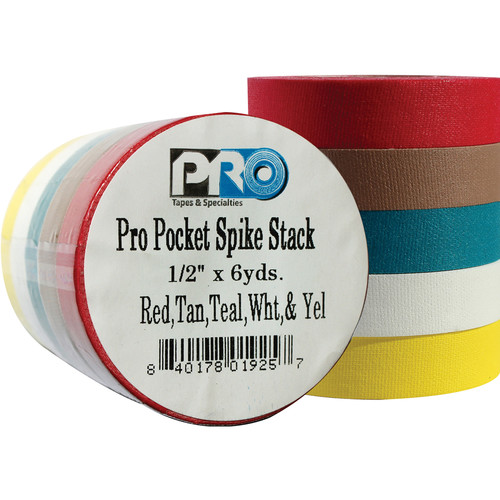 ProTapes Pro Pocket Bright Color Spike Tape Stack (1/2