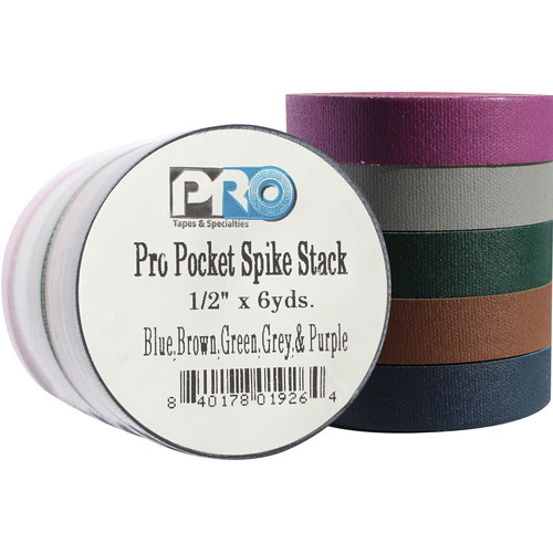 ProTapes Pro Pocket Dark Color Spike Tape Stack (1/2