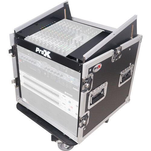 ProX 10 RU Rack x 10 RU Top Mixer DJ Combo Flight Case