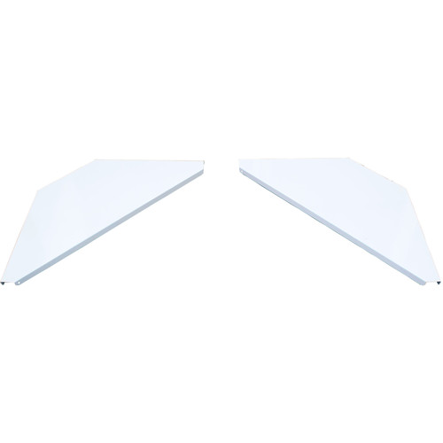 ProX XF-CSW X2 Aluminum Corner Shelf for DJ Facade (Pair White)