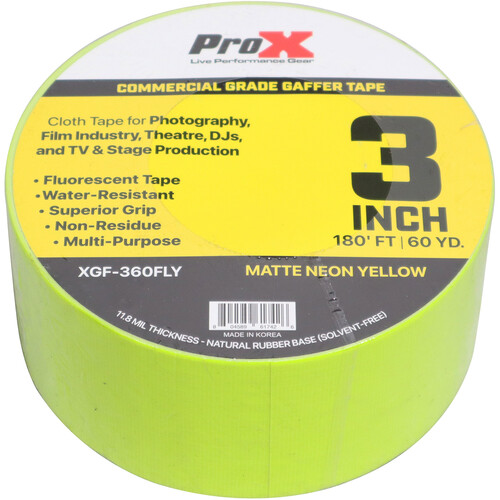 ProX Fluorescent Yellow Commercial-Grade Gaffer Tape (3