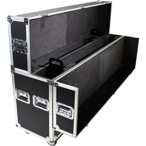 ProX Adjustable Dual Flight Case with Casters for LED/LCD/Plasma TVs (70 to 85