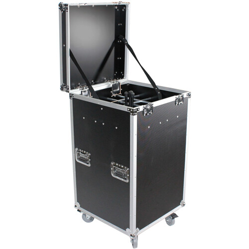 ProX ATA 300-Style Flight Case with Casters for 25 Microphone Stands