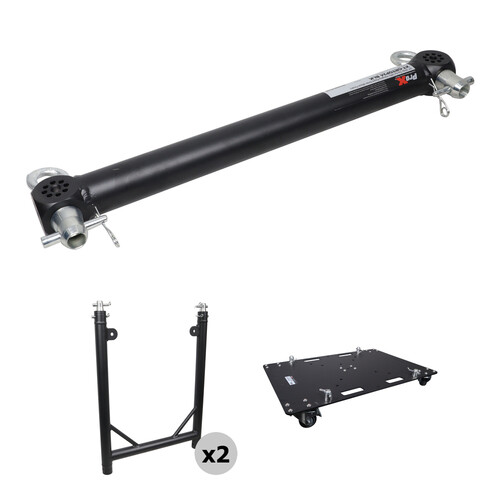 ProX Truss Modular Rapid U-Grid Dual Kit with Rolling Base (5' Black)
