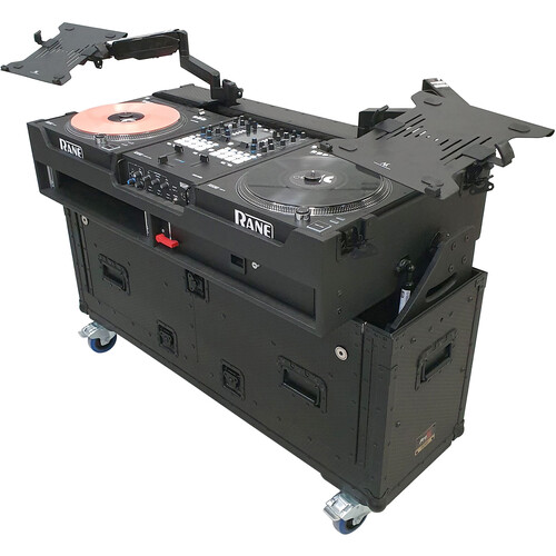 ProX Retracting Hydraulic Lift Case for RANE TWELVE SEVENTY and SEVENTY-TWO MKII Series with Two Laptop Arms