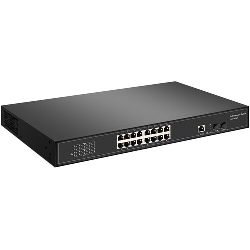 PTZCam 16-Port Gigabit PoE+ Compliant Managed Network Switch