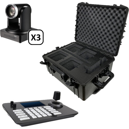 PTZCam UV510A NDI PTZ 3-Camera Bundle with IP Controller & Travel Case