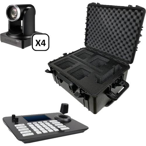 PTZCam UV510A NDI PTZ 4-Camera Bundle with IP Controller & Travel Case