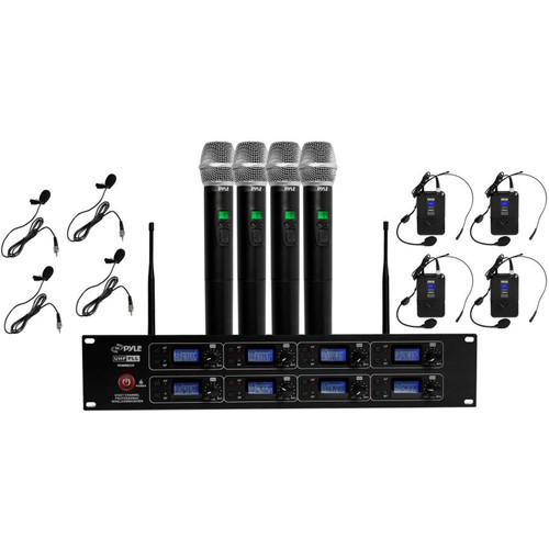 Pyle Pro 8Channel UHF Wireless Microphone and Receiver PDWM8225