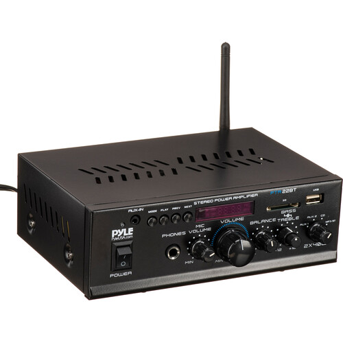 Pyle Pro Mini Blue-Series Stereo 80W Power Amplifier with Bluetooth