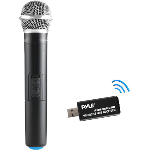 Pyle Pro Wireless Microphone and USB Receiver System PUSBMIC50