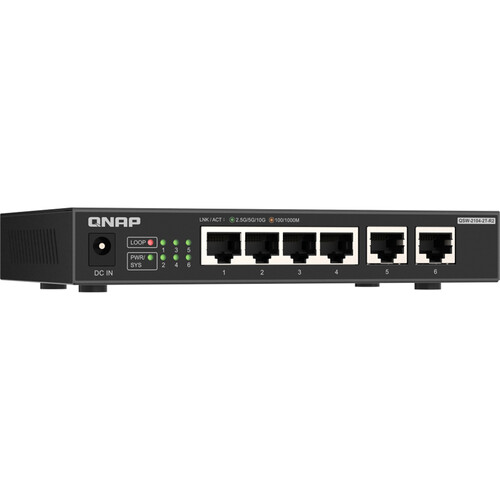QNAP QSW-2104-2T-R2 6-Port 2.5G / 10G Unmanaged Network Switch