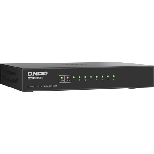 QNAP QSW-1108-8T-R2 8-Port 2.5G Unmanaged Network Switch