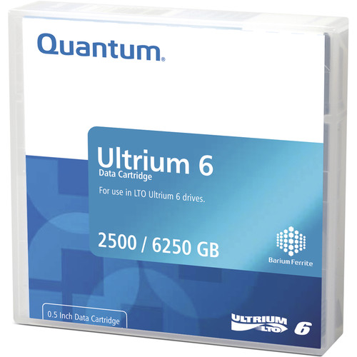Quantum MR-L6MQN-BC LTO Ultrium 6-Tape Bar-Code Labeled Cartridge (2.5/6.25TB)