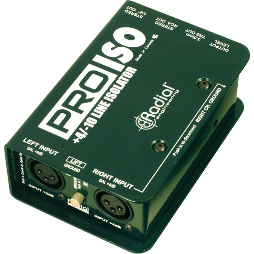Radial Engineering Pro-ISO +4/-10 dB Stereo Line Isolator