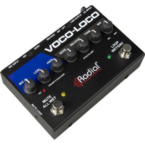 Radial Engineering VocoLoco Vocal Microphone and Instrument Switcher Pedal