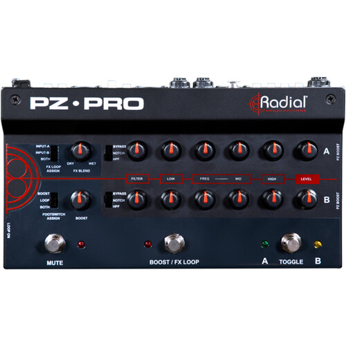 Radial Engineering PZ-Pro Acoustic Instrument Preamp DI and Switcher