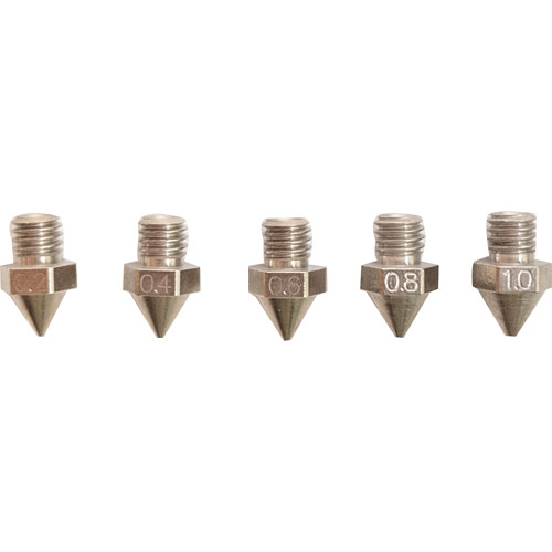 Raise 3D V3 Hardened Nozzle 5-Pack for Pro2 Series 3D Printers