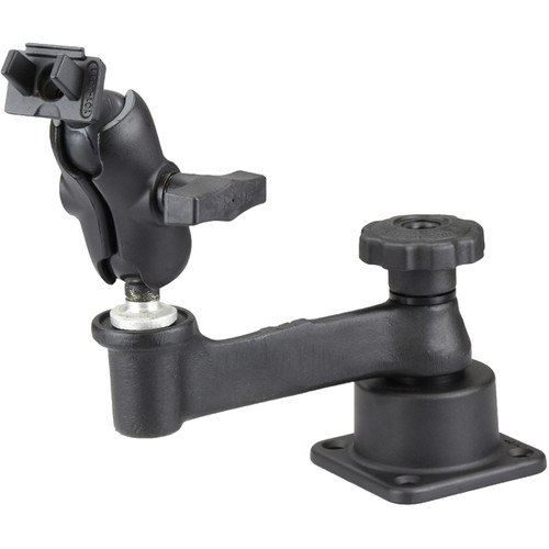 RAM Mounts Horizontal GPS Base Mount with Swing Arm Lowrance Mounting Base & C-Size 1.5