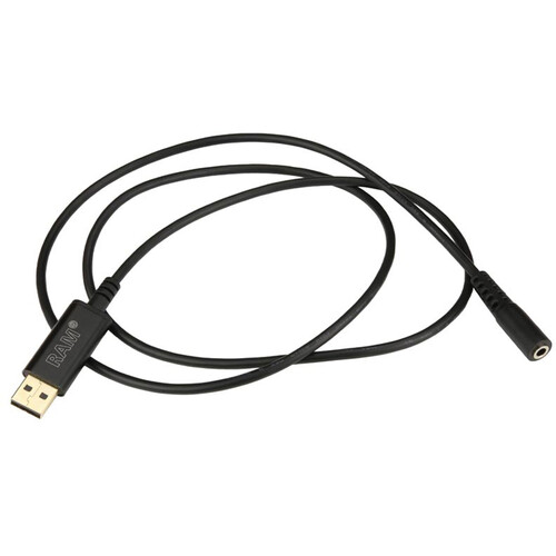 RAM Mounts 3.5mm Female to USB Type-A Male Audio Adapter Cable (3.3')