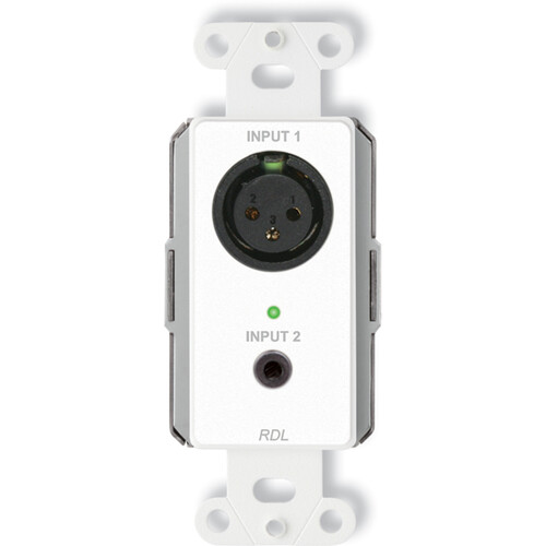 RDL D-RN2ML Wall-Mounted Bidirectional Mic/Line Dante Interface 2x2 (Metal Finish)