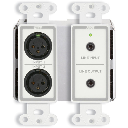 RDL DD-BN31 4 x 4 Wall-Mounted Bidirectional Mic/Line Dante Interface (White)