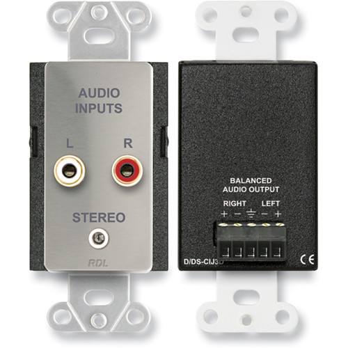 RDL DSCIJ3D Consumer Input Stereo Jack (Stainless Steel)