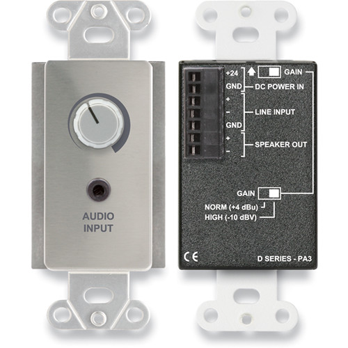 RDL DS-PA3 3.5 Watt Audio Amplifier (Stainless)