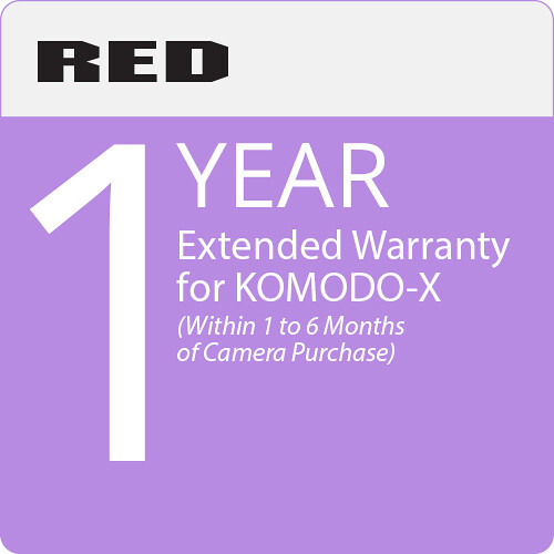 RED DIGITAL CINEMA 1-Year Extended Warranty for KOMODO-X (Within 1 to 6 Months of Camera Purchase)