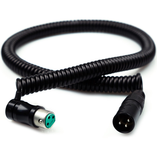 Remote Audio Low-Profile XLR3F to XLR3M Balanced Coiled Jumper Cable (2' Collapsed 7' Extended)
