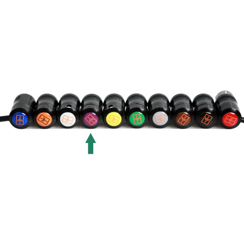 Remote Audio Color Decal for Low-Profile XLR Connector (Violet)
