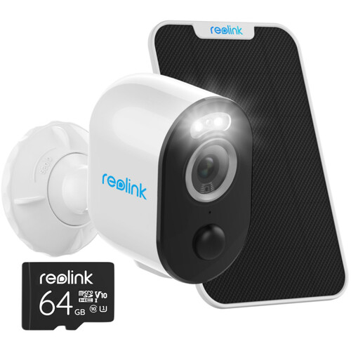 Reolink Argus 3 Plus 4MP Outdoor Wire-Free Security Camera with Night Vision Motion Spotlights & Solar Panel (White)