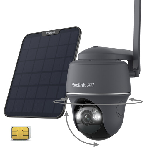 Reolink Go Series G440 UHD 4K Solar-Powered Outdoor Wireless Pan & Tilt Camera with Night Vision & Spotlights