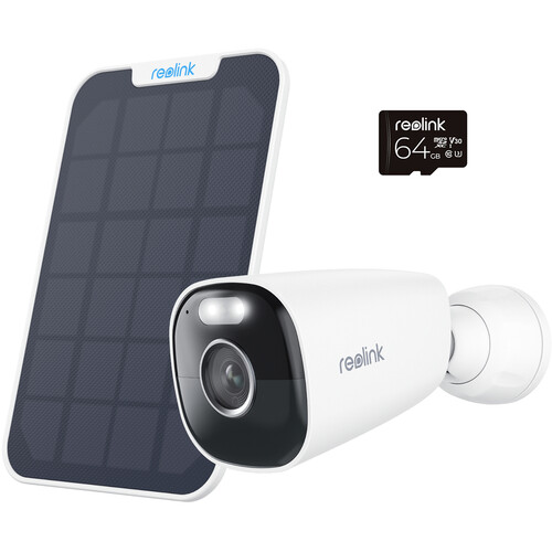 Reolink Argus Series B340 5MP Outdoor Wire-Free Bullet Camera with Night Vision Motion Spotlights & Solar Panel